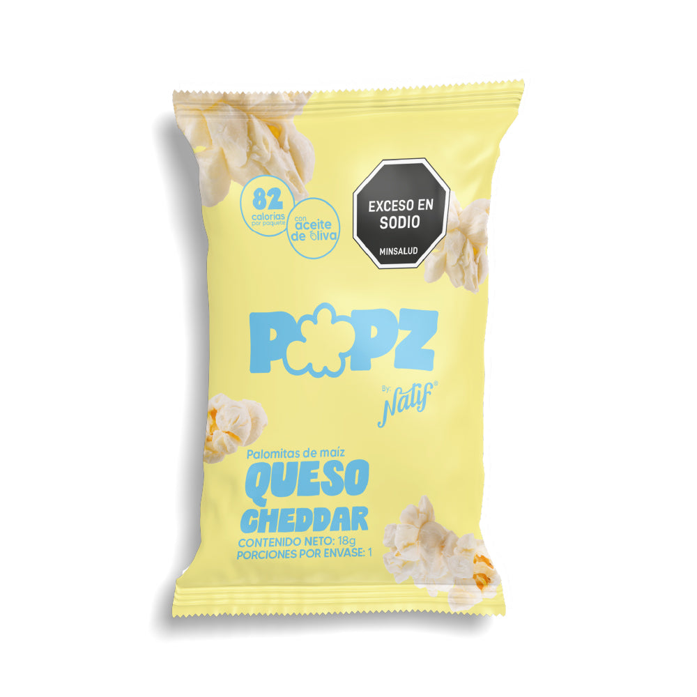 NATIF POPZ QUESO CHEDDAR BOLSA 18 G