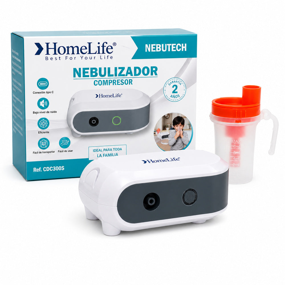 NEBULIZADOR PORTATIL HOMELIFE NEBUTECH CAJA X 1 UND