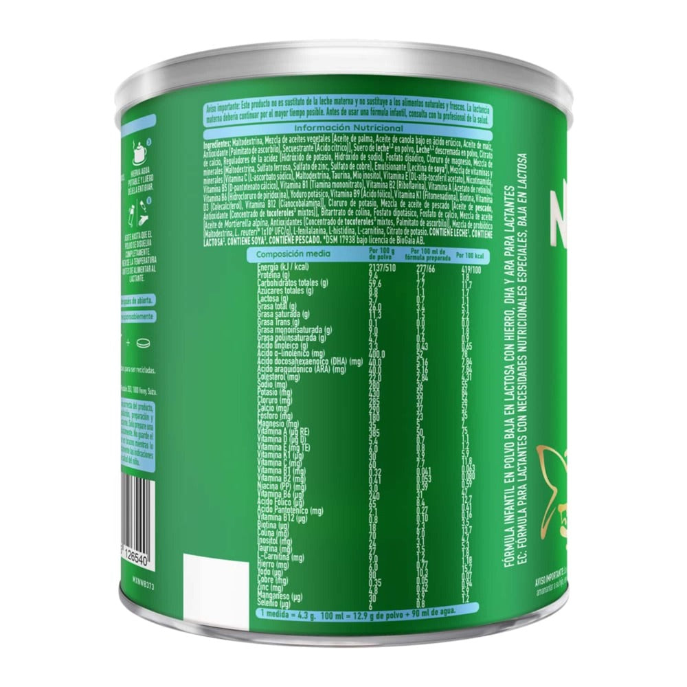 NESTOGENO 1 BAJO EN LACTOSA POLVO LATA 320 G