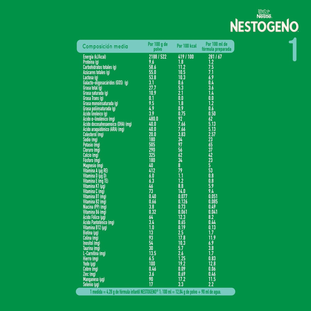 NESTOGENO 1 LCOMFORTIS POLVO LATA 400 G