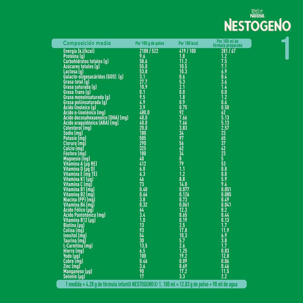 NESTOGENO 1 LCOMFORTIS POLVO LATA 800 G