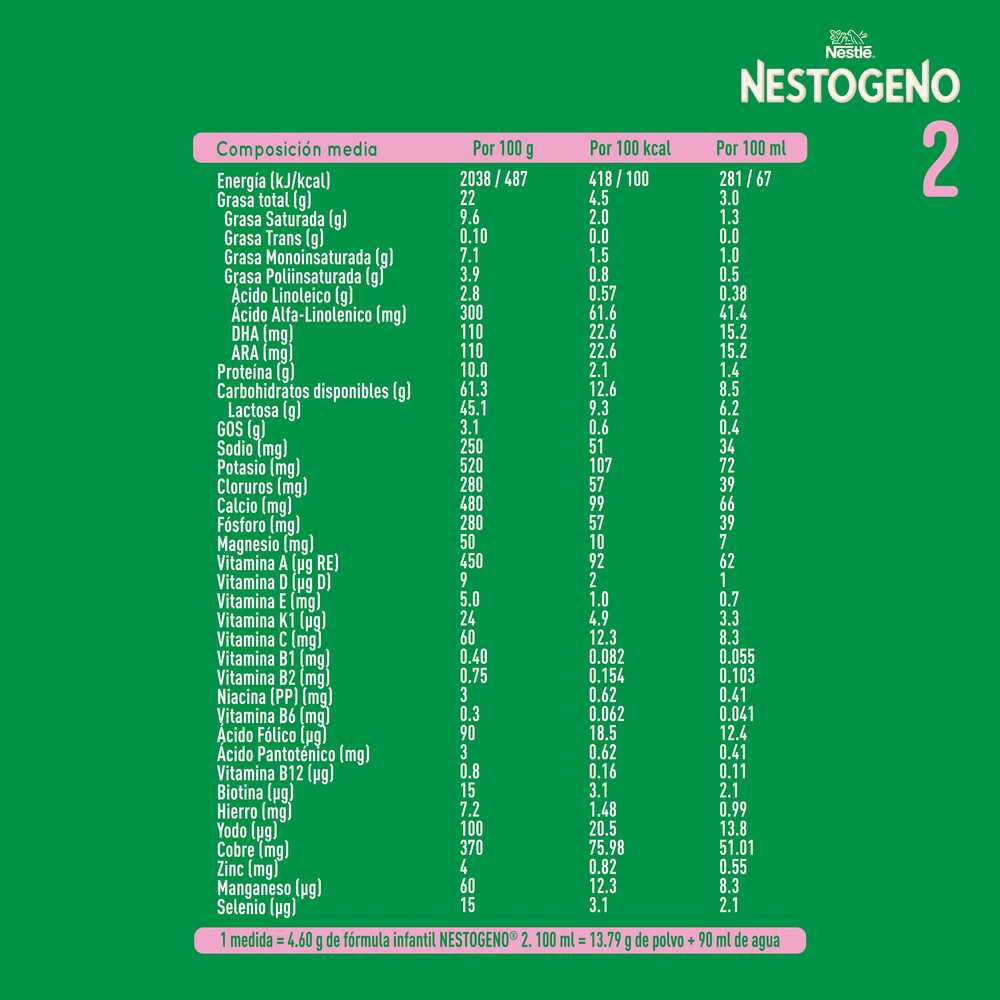 NESTOGENO 2 LCOMFORTIS POLVO LATA 1100 G