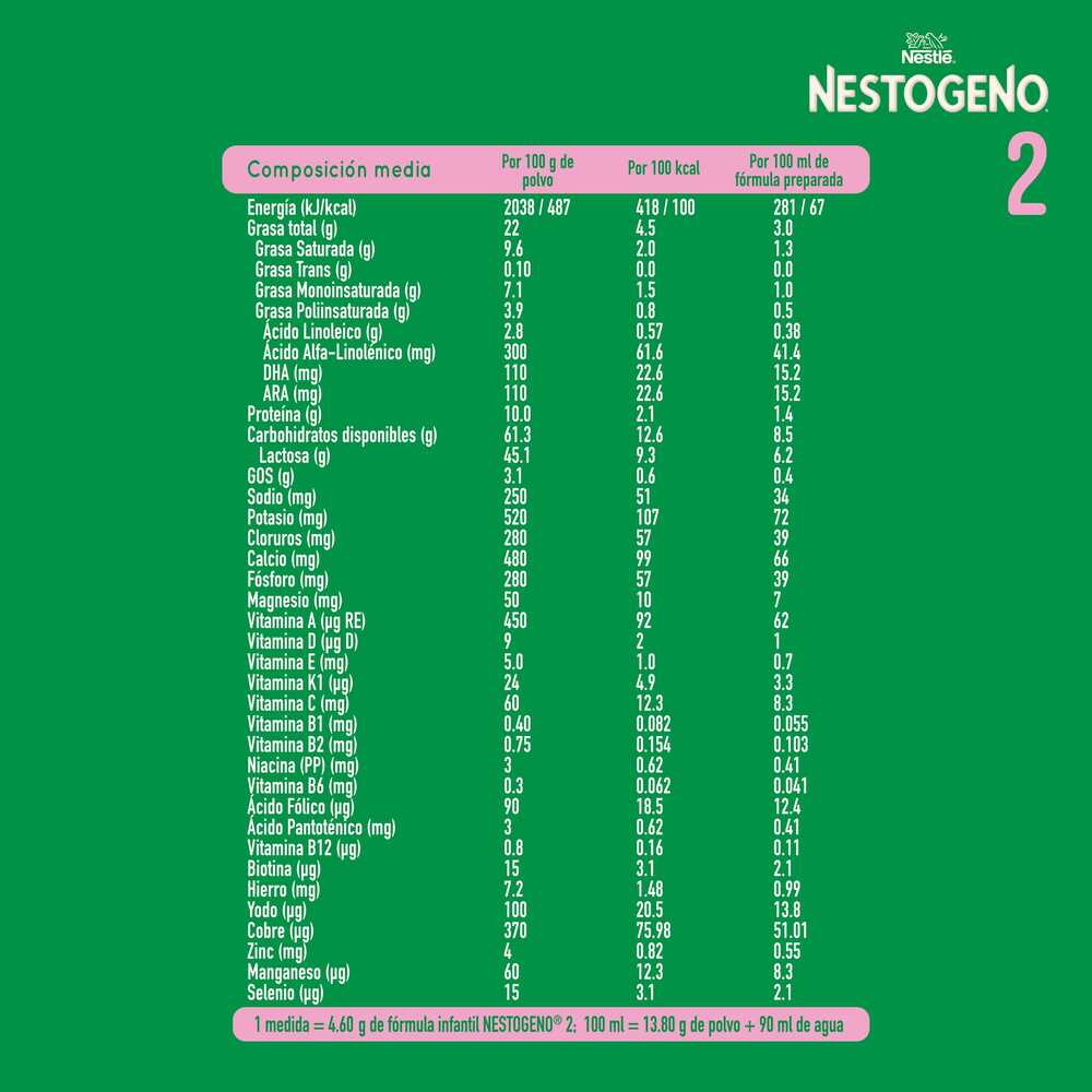 NESTOGENO 2 LCOMFORTIS POLVO LATA 400 G