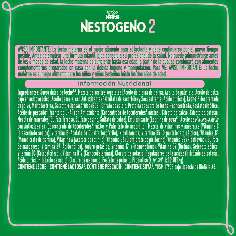 NESTOGENO 2 LCOMFORTIS POLVO LATA 800 G