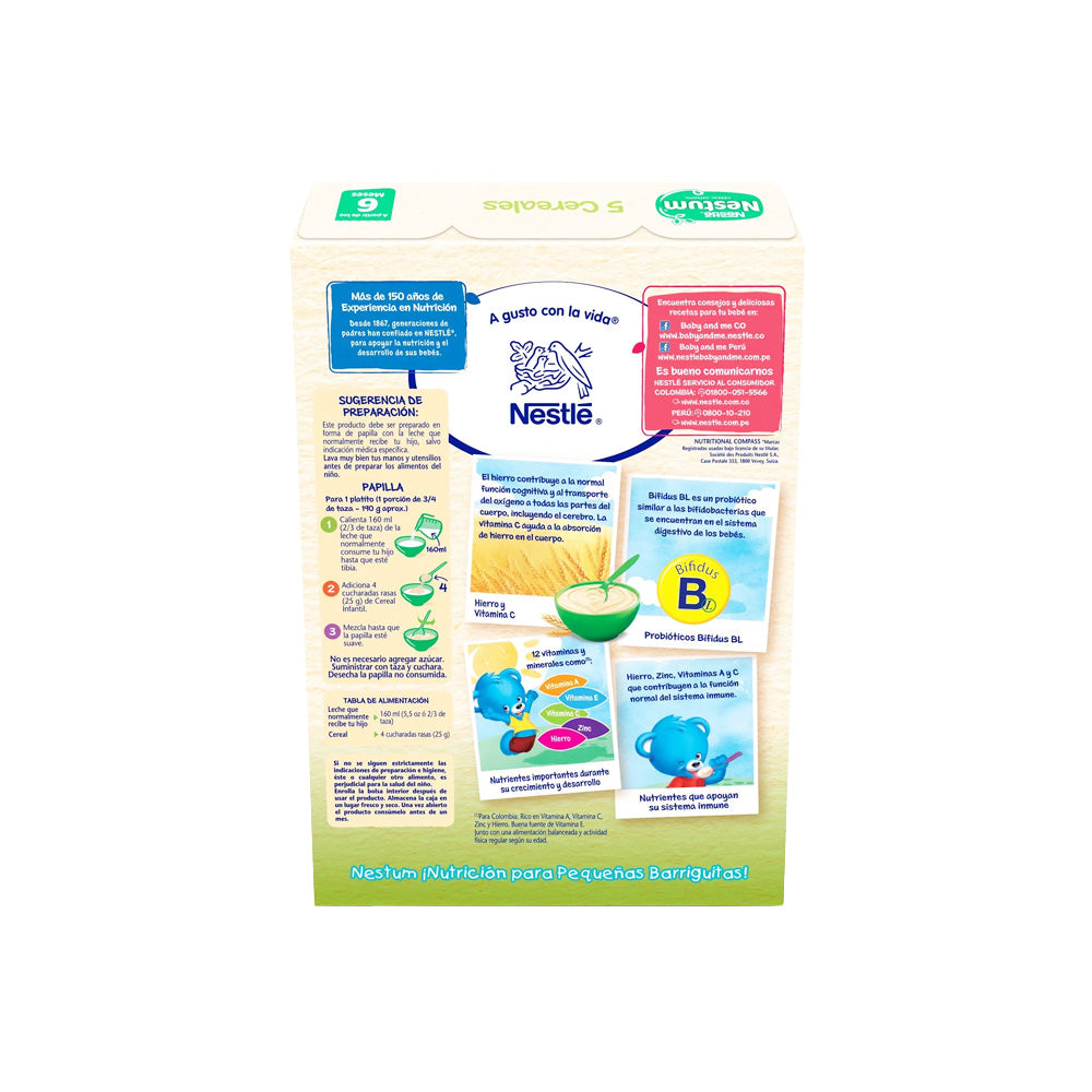 NESTUM 5 CEREALES 6 MESES CAJA 350 G