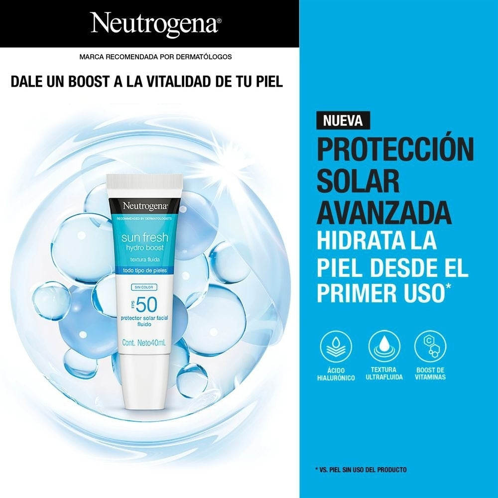 NEUTROGENA HB SUN FRESH PROTECTOR SOLAR SPF 50 SIN COLOR TUBO 40 ML