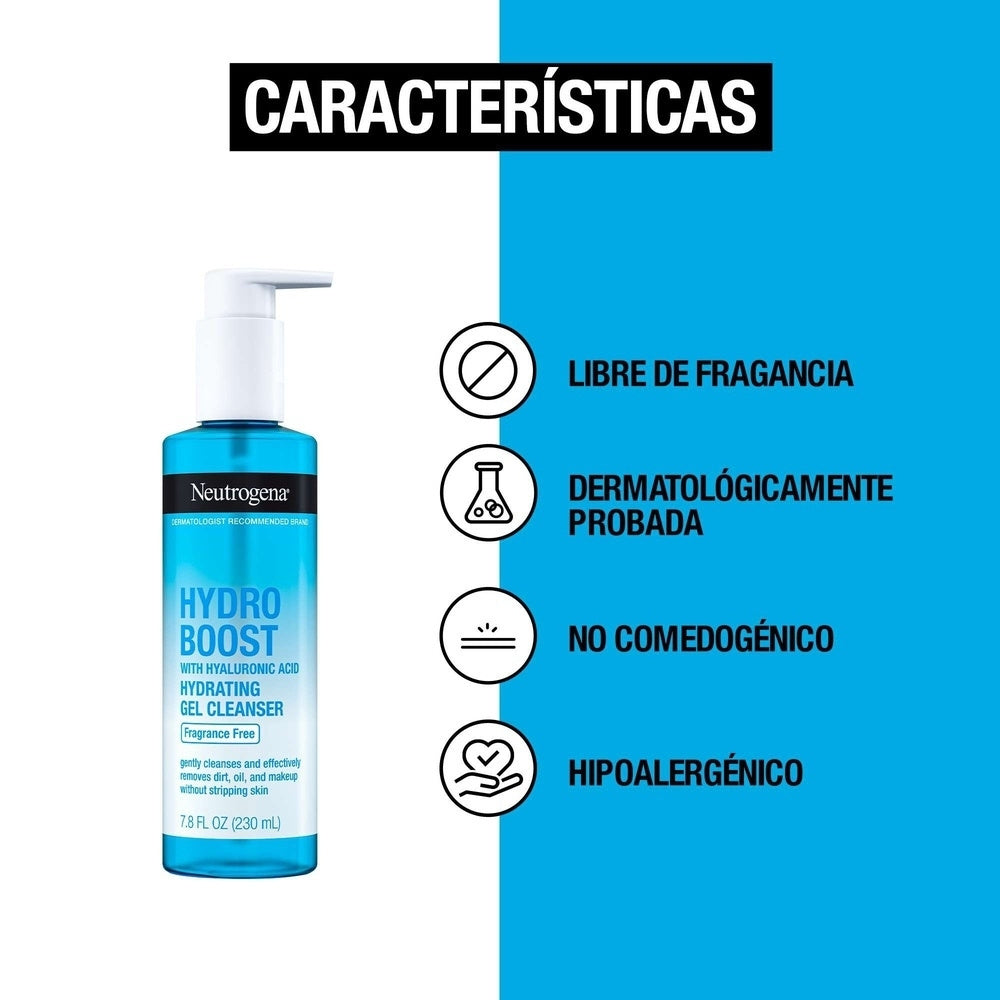 NEUTROGENA HYDRO BOOST LIMPIADOR FACIAL GEL FRASCO 230 ML