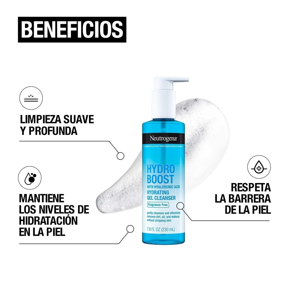 NEUTROGENA HYDRO BOOST LIMPIADOR FACIAL GEL FRASCO 230 ML