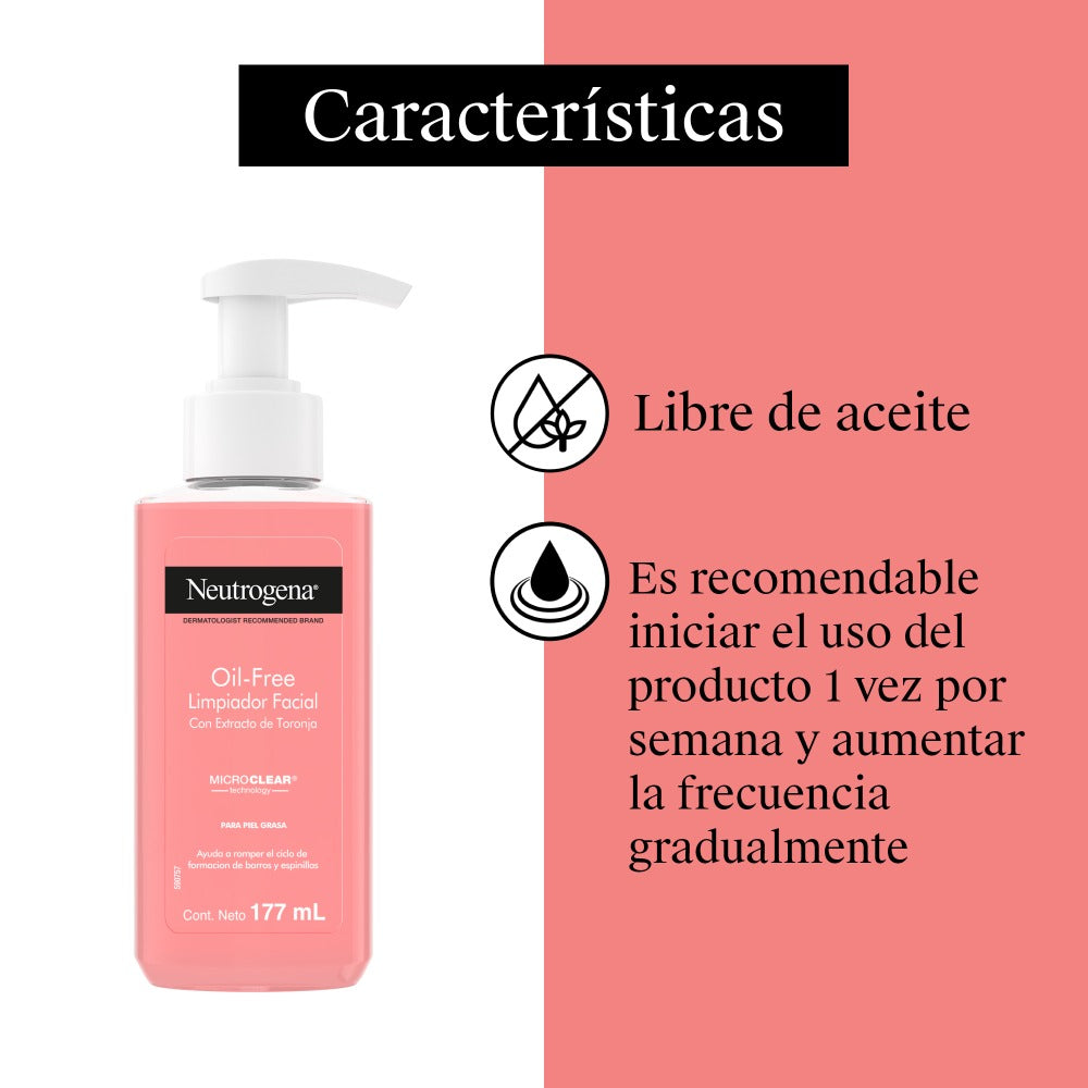 NEUTROGENA OIL FREE CLEAR WASH FRASCO 177 ML