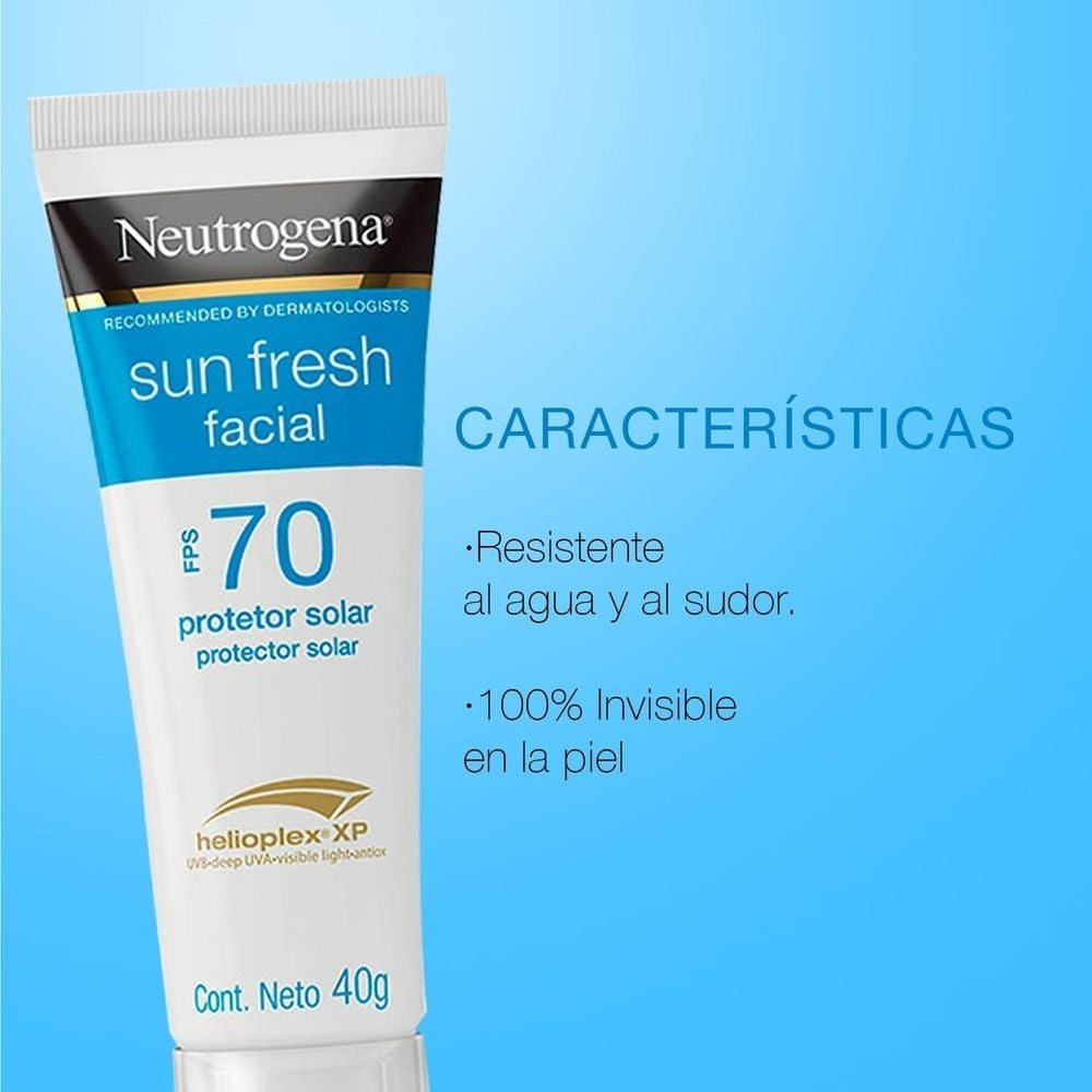NEUTROGENA SUN FRESH FACIAL PROTECTOR SOLAR FPS 70 TUBO 40 G