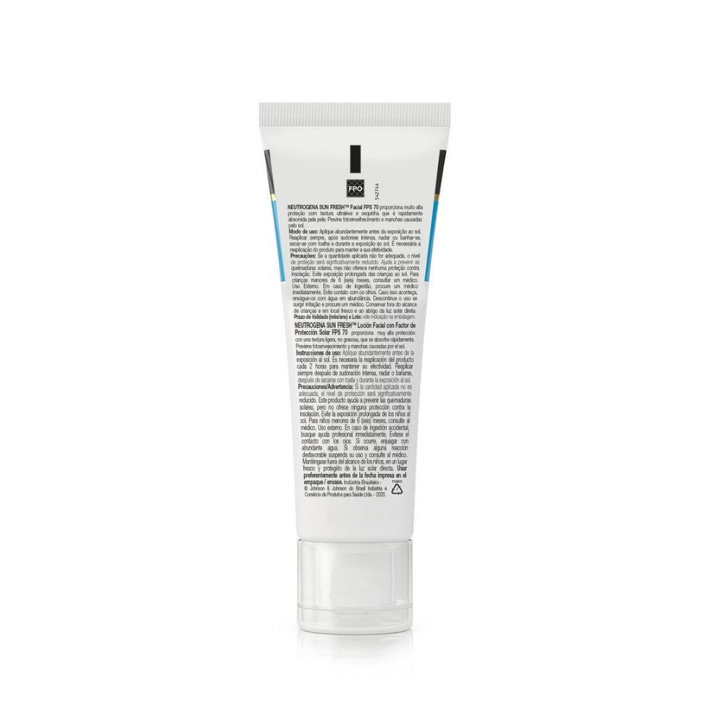 NEUTROGENA SUN FRESH FACIAL PROTECTOR SOLAR FPS 70 TUBO 40 G