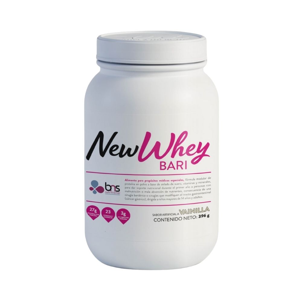 NEW WHEY BARI POLVO VAINILLA POTE 396 G