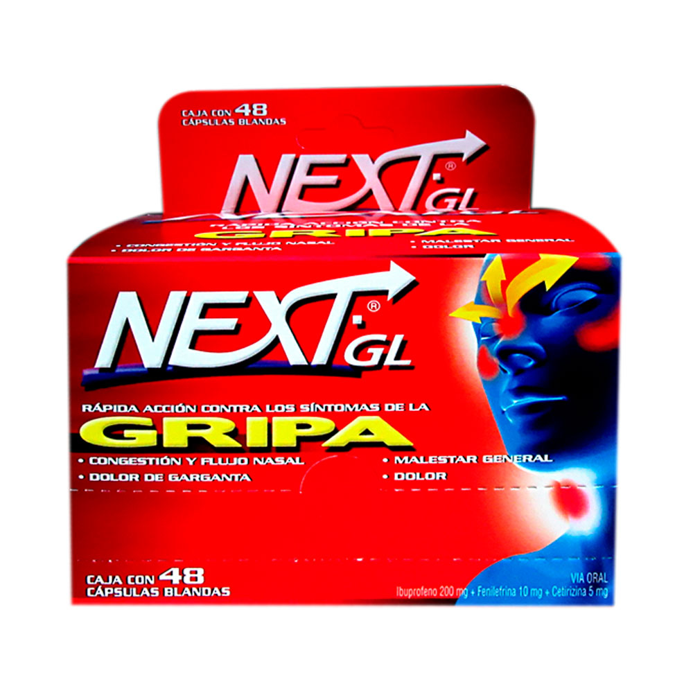 NEXT GL CAPSULAS CAJA X 48 UNDS