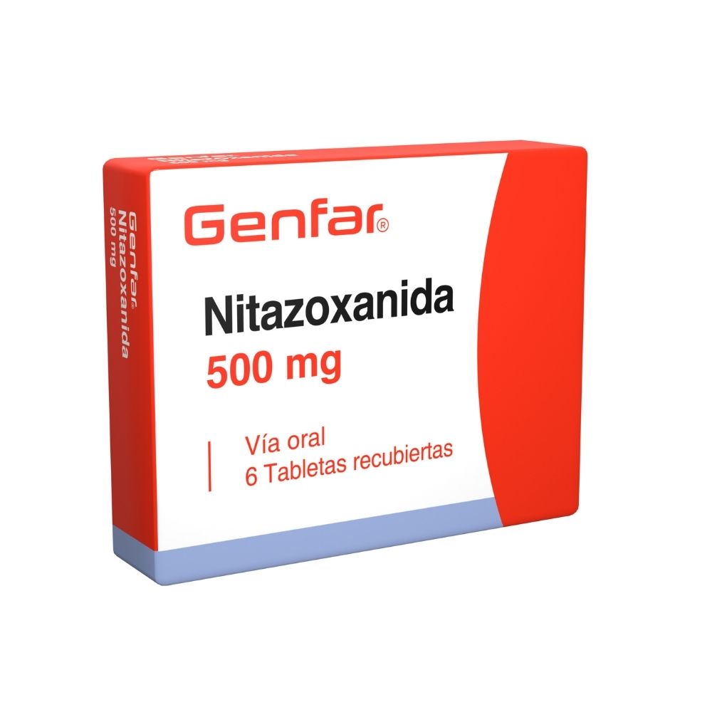 NITAZOXANIDA GENFAR TABLETAS 500 MG CAJA X 6 UNDS