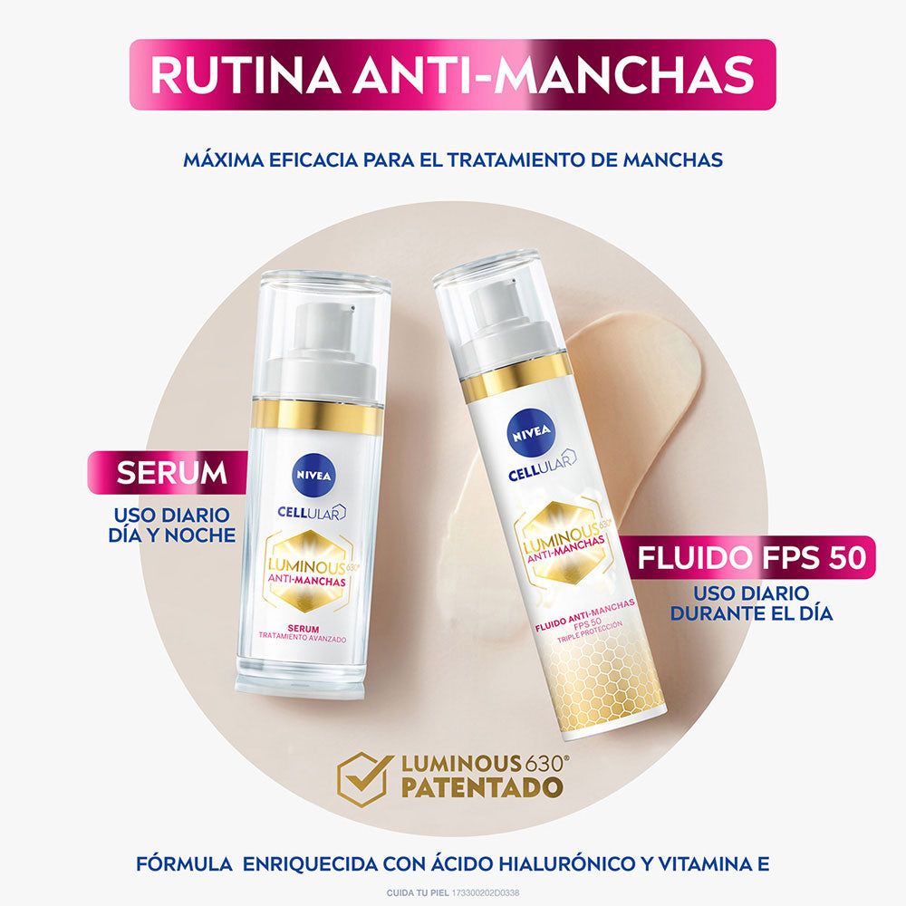  NIVEA LUMINOUS 630 FLUIDO SPF 50 ANTI-MANCHAS FRASCO 40 ML