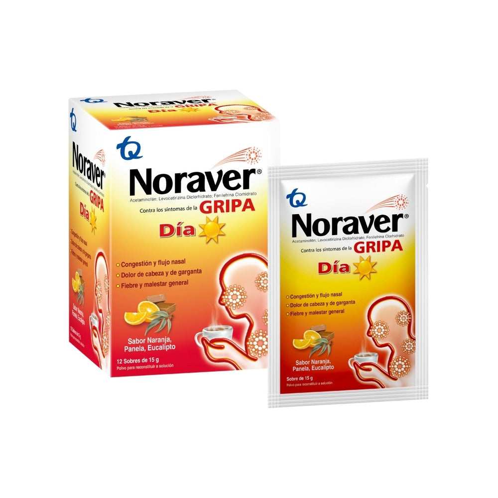 NORAVER GRIPA BEBIDA DIA SOBRES CAJA X 12 UNDS