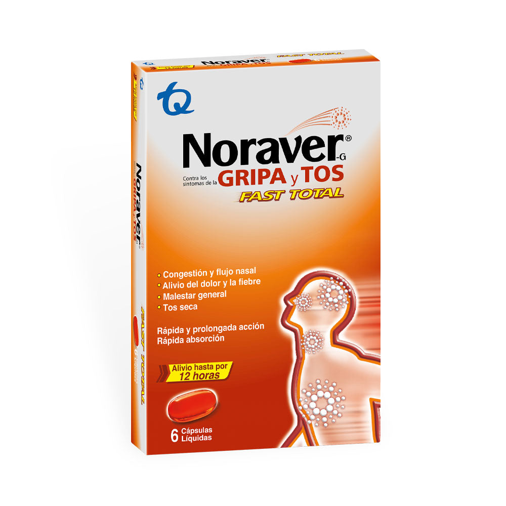 NORAVER GRIPA FAST TOTAL CAPSULAS CAJA X 6 UNDS