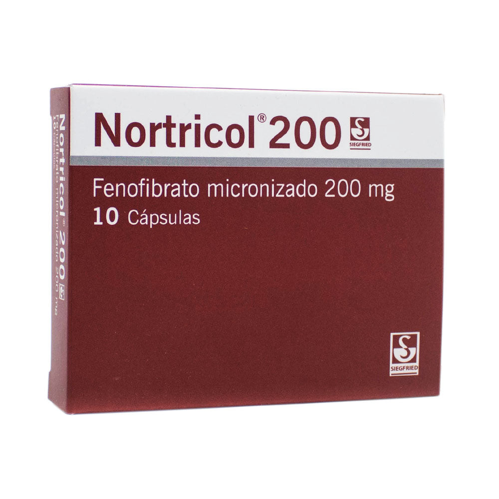 NORTRICOL CAPSULAS 200 MG CAJA X 10 UNDS