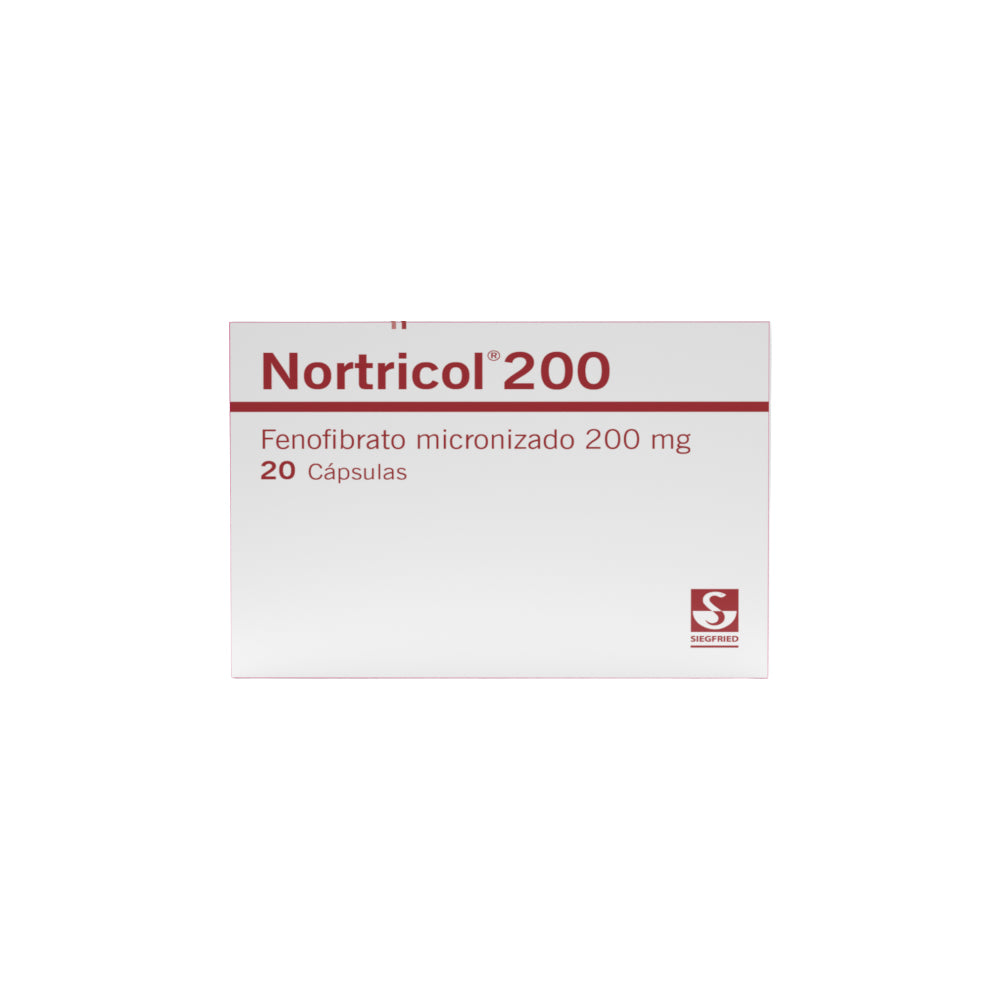 NORTRICOL CAPSULAS 200 MG CAJA X 20 UNDS