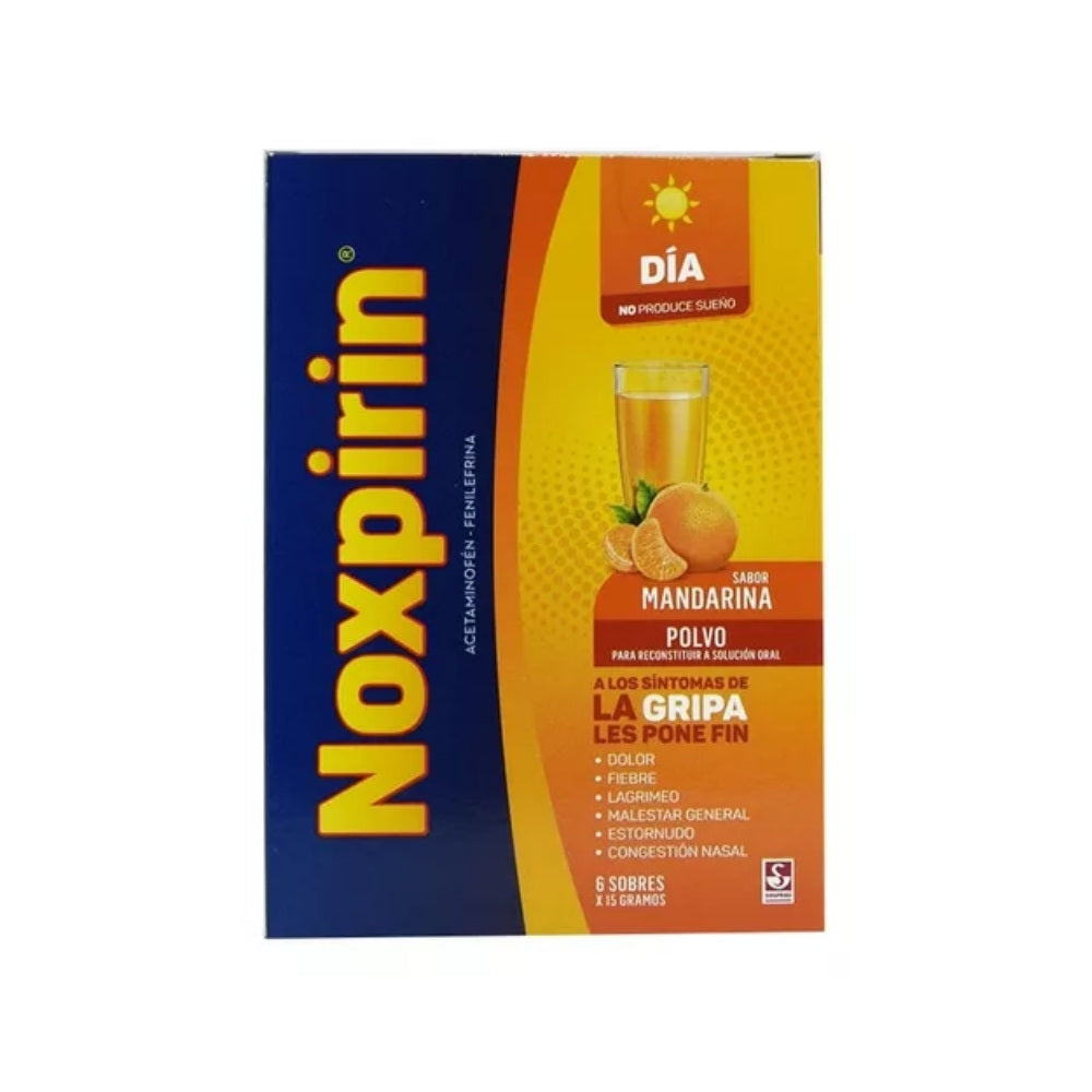 NOXPIRIN DIA POLVO MANDARINA CAJA X 6 SOBRES