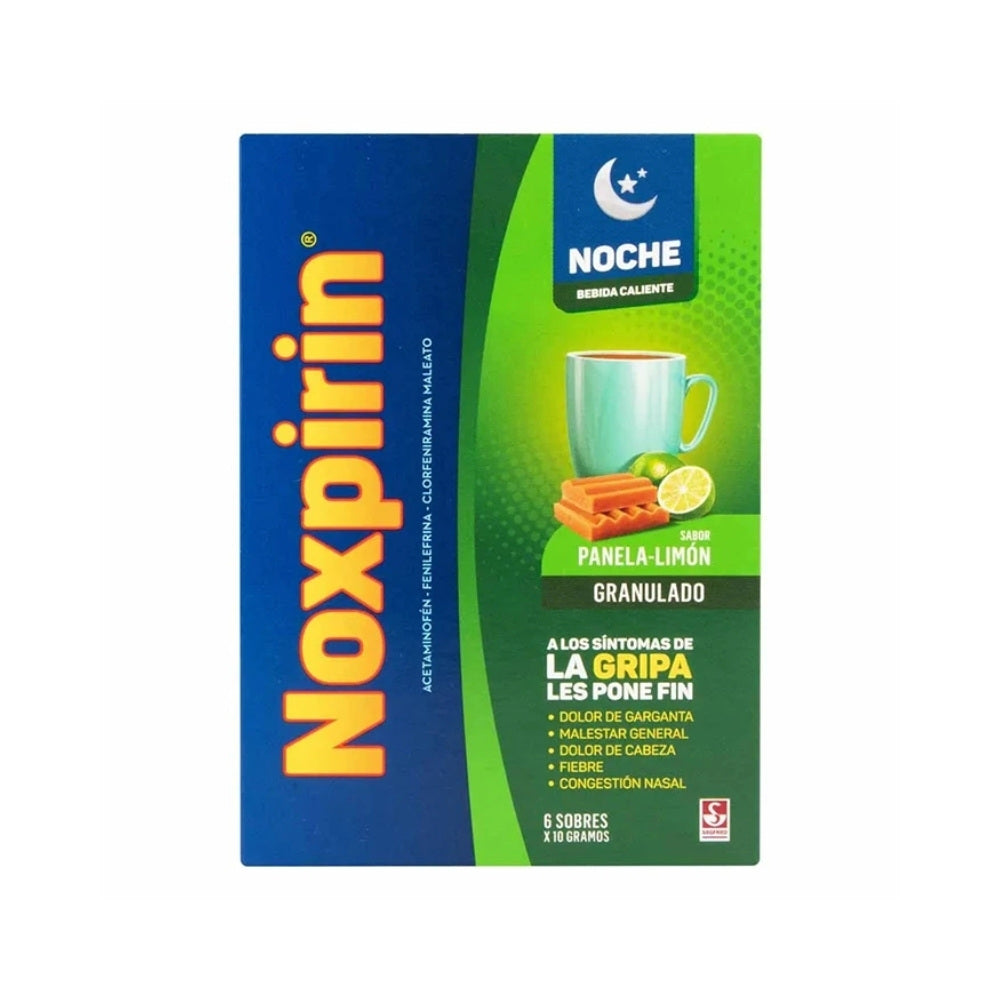 NOXPIRIN NOCHE GRANULADO PANELA-LIMON CAJA X 6 SOBRES