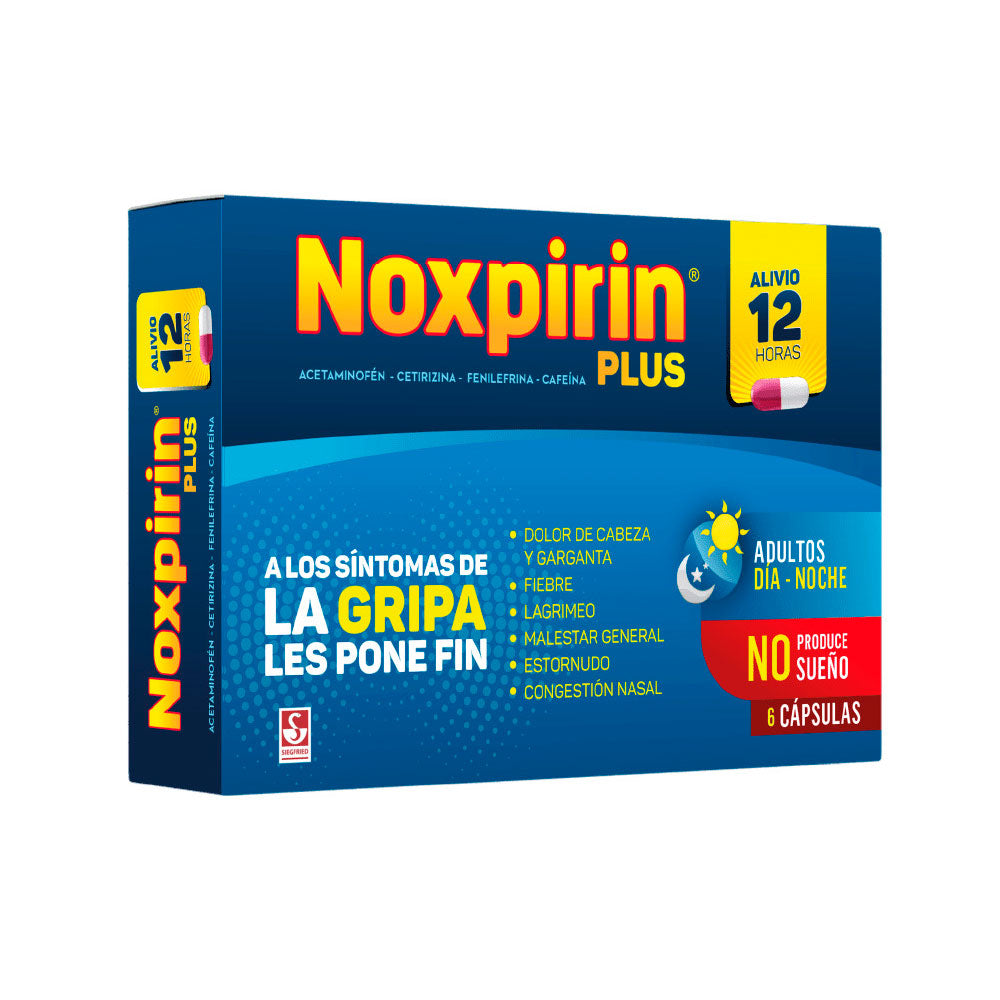 NOXPIRIN PLUS CAPSULAS CAJA X 6 UNDS