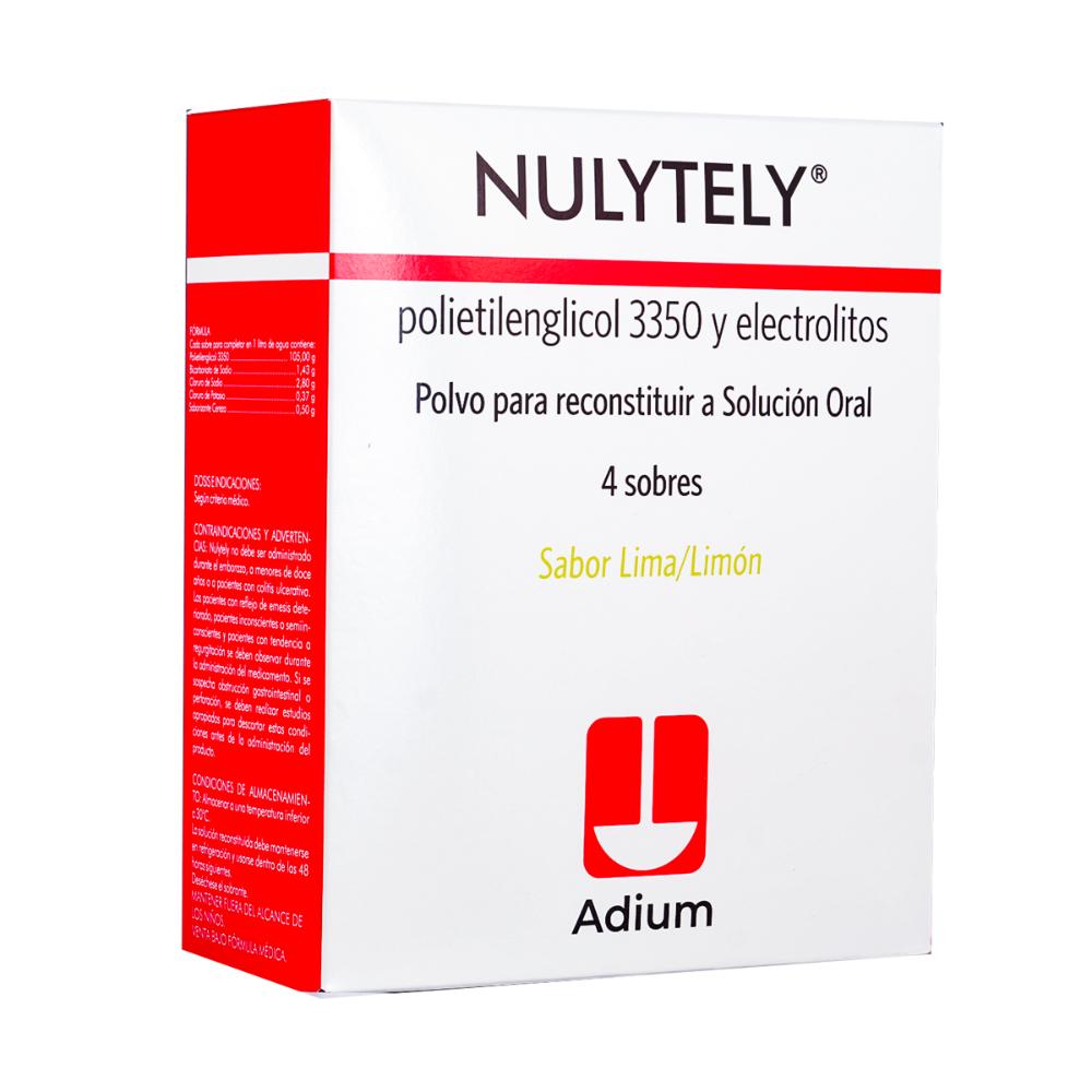 NULYTELY SOBRES LIMA LIMON CAJA X 4 SOBRES