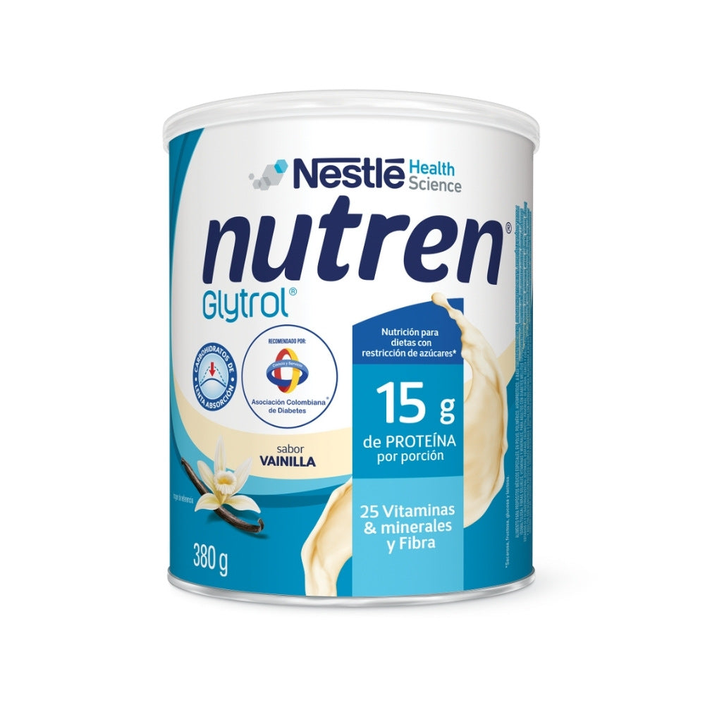 NUTREN GLYTROL POLVO VAINILLA LATA 380 G