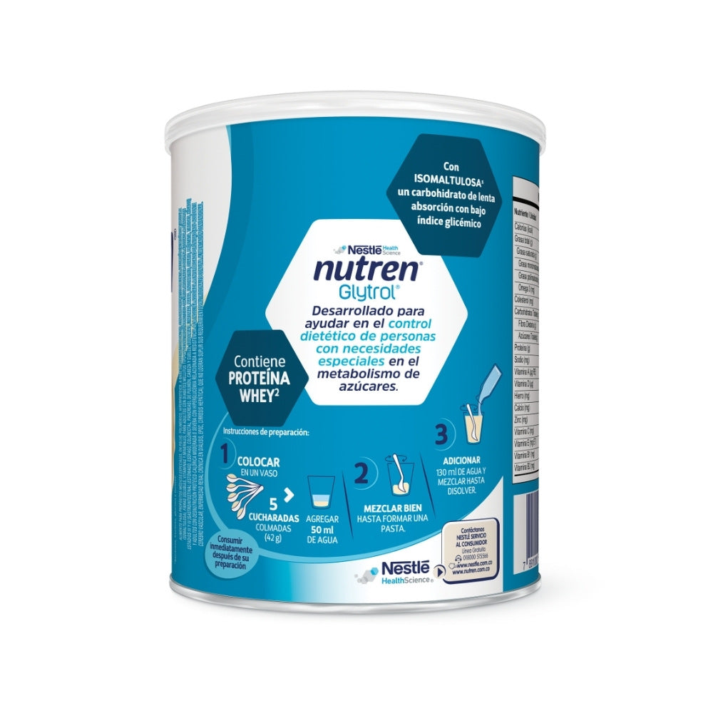 NUTREN GLYTROL POLVO VAINILLA LATA 380 G
