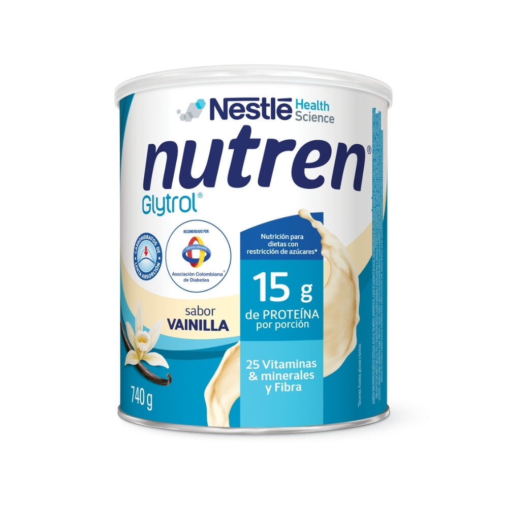 NUTREN GLYTROL POLVO VAINILLA LATA 740 G