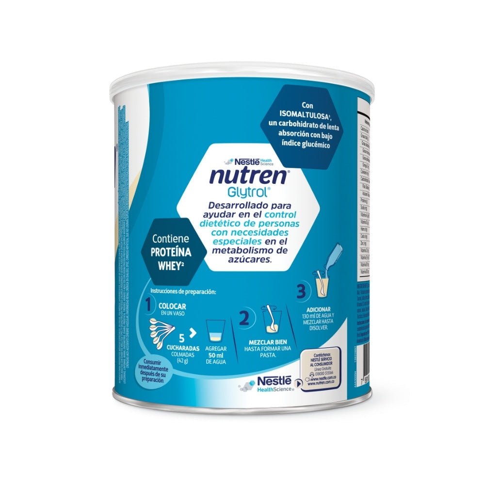 NUTREN GLYTROL POLVO VAINILLA LATA 740 G