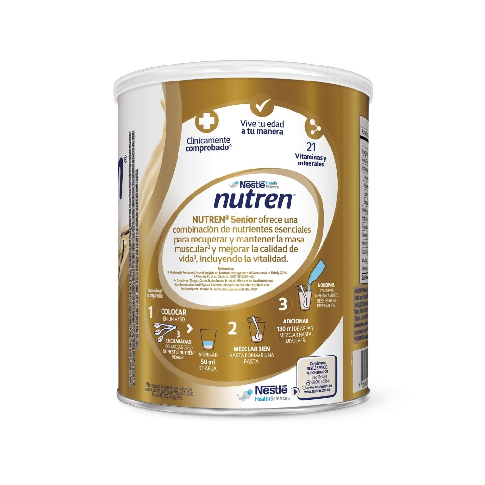 NUTREN SENIOR POLVO VAINILLA LATA 370 G