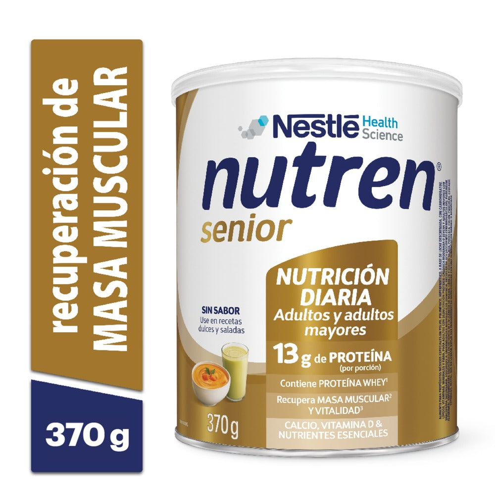 NUTREN SENIOR SIN SABOR POLVO LATA 370 G