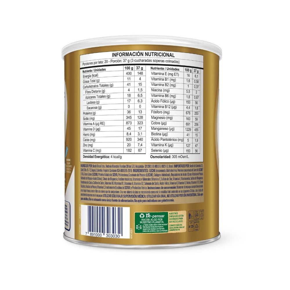 NUTREN SENIOR SIN SABOR POLVO LATA 740 G