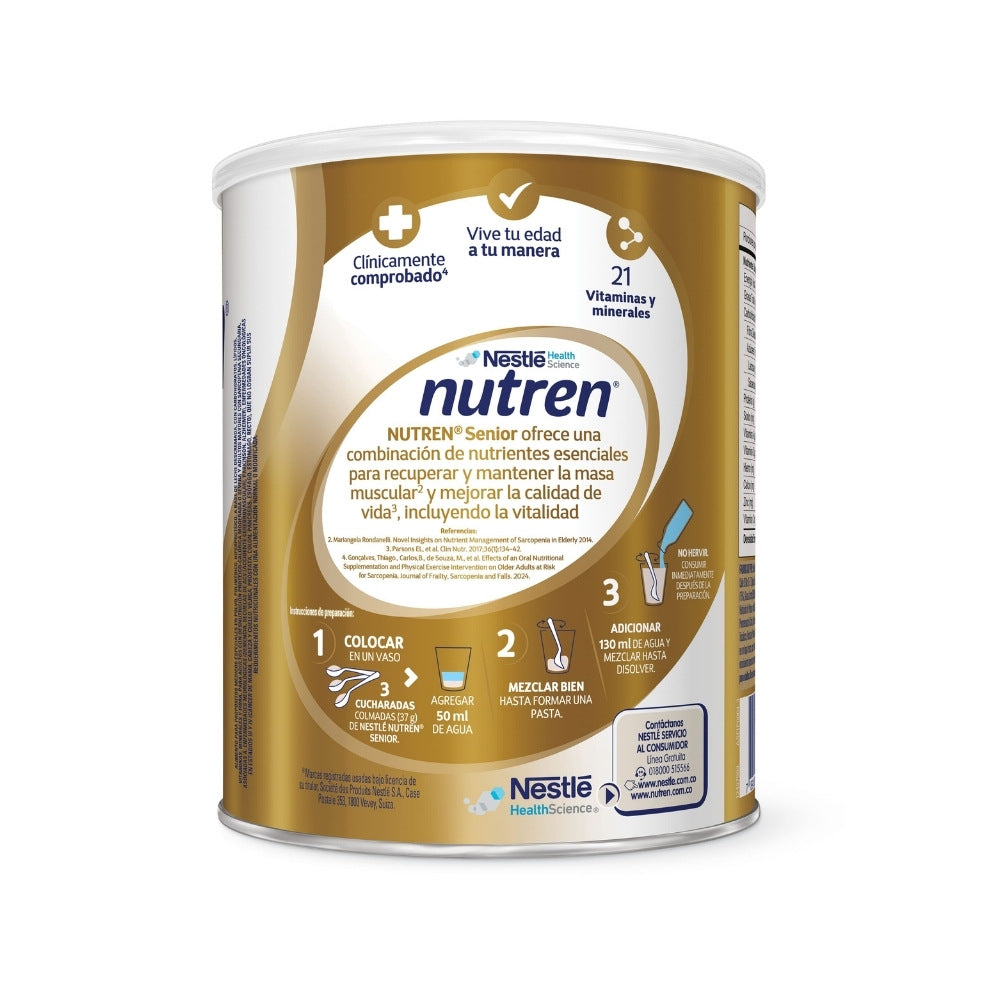 NUTREN SENIOR SIN SABOR POLVO LATA 740 G