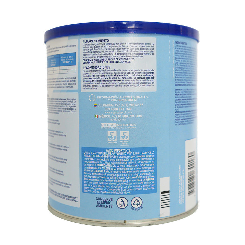 NUTRIBABY PREMIUM 2 POLVO LATA 800 G