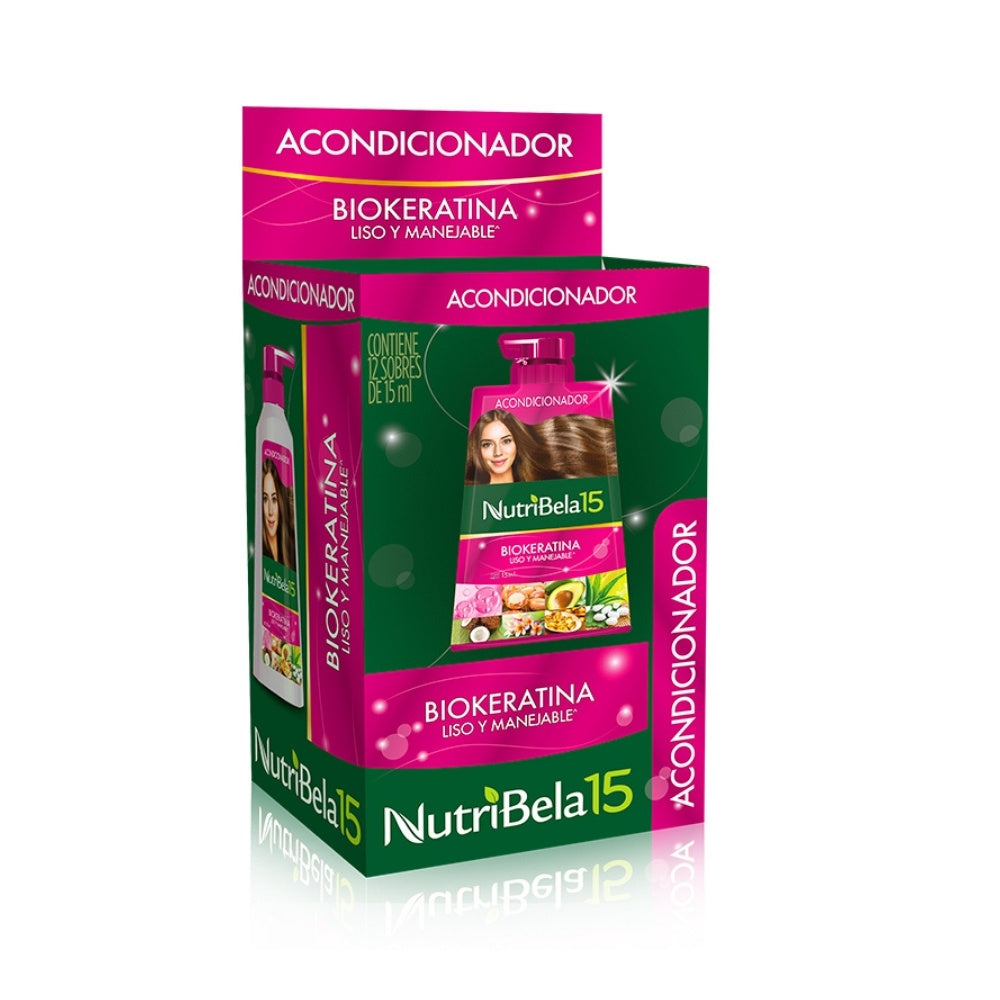 NUTRIBELA ACONDICIONADOR SAMBA BIOKERATINA CAJA X 12 SOBRES