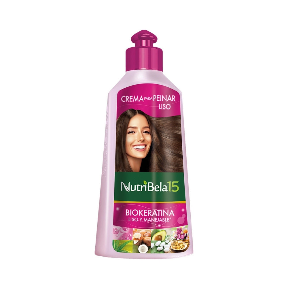 NUTRIBELA CREMA DE PEINAR BIOKERATINA FRASCO 300 ML