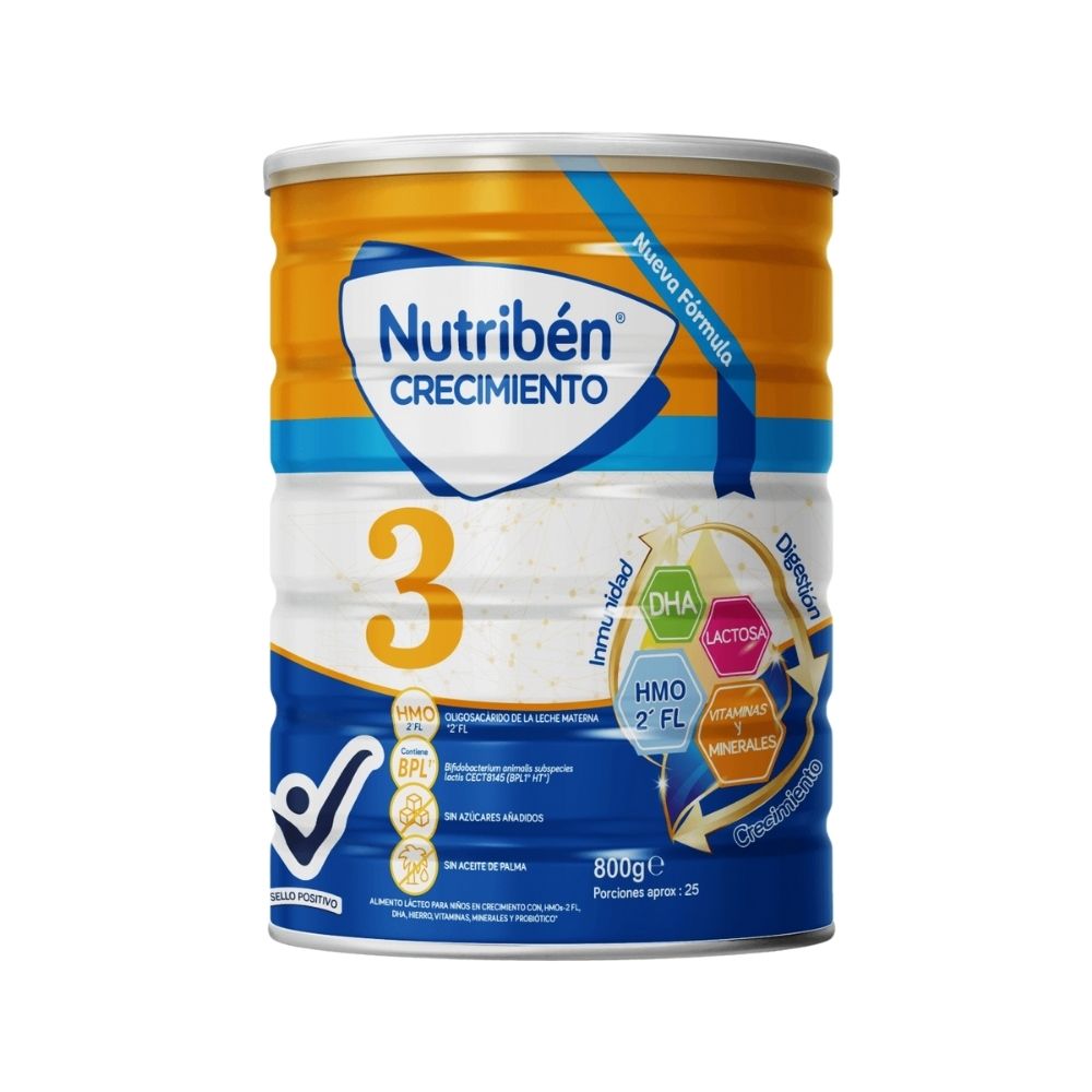 NUTRIBEN CRECIMIENTO LECHE POLVO LATA 800 G