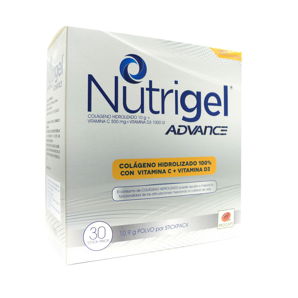 NUTRIGEL ADVANCE SOBRES MANDARINA CAJA X 30 UNDS