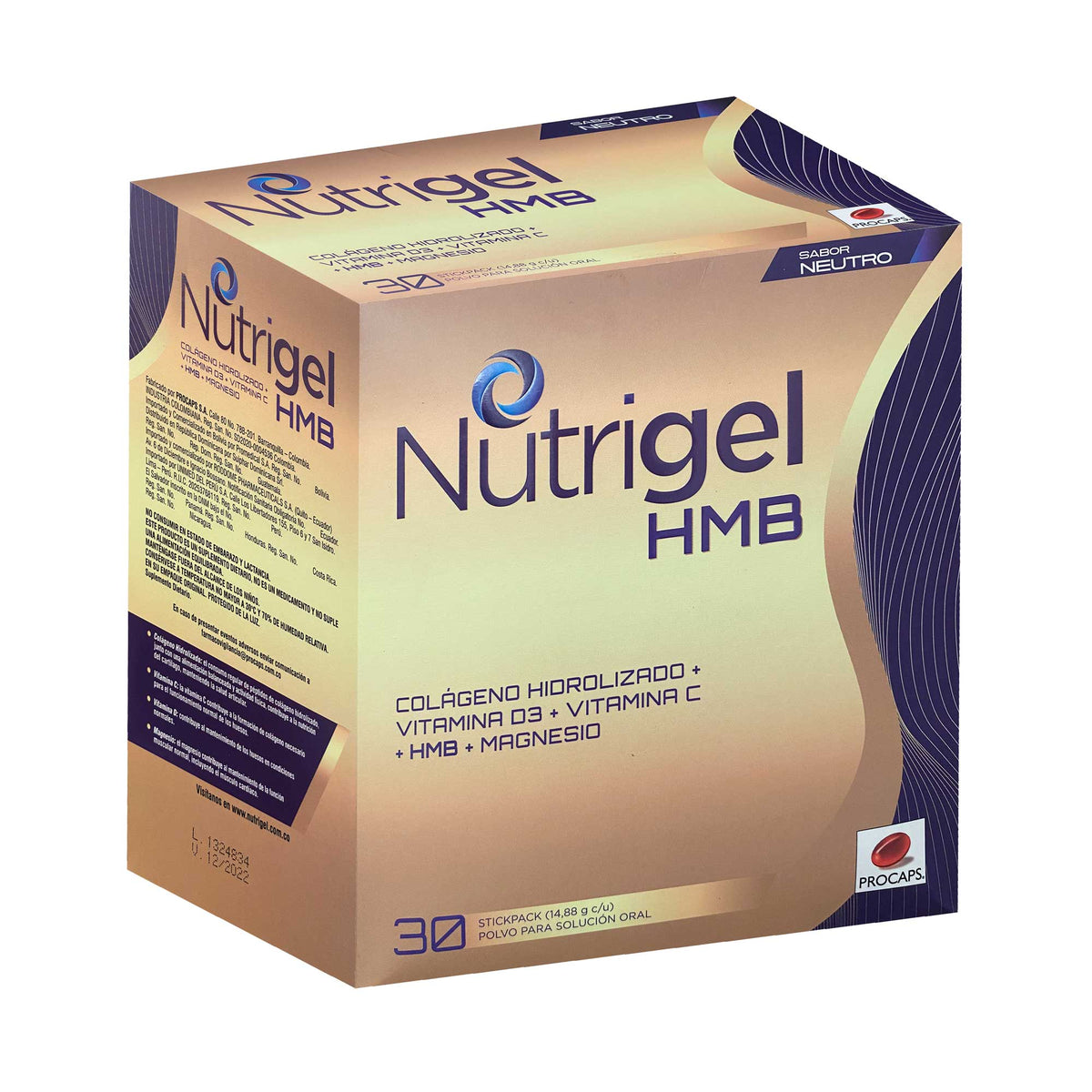 NUTRIGEL HMB SOBRES NEUTRO CAJA X 30 UNDS