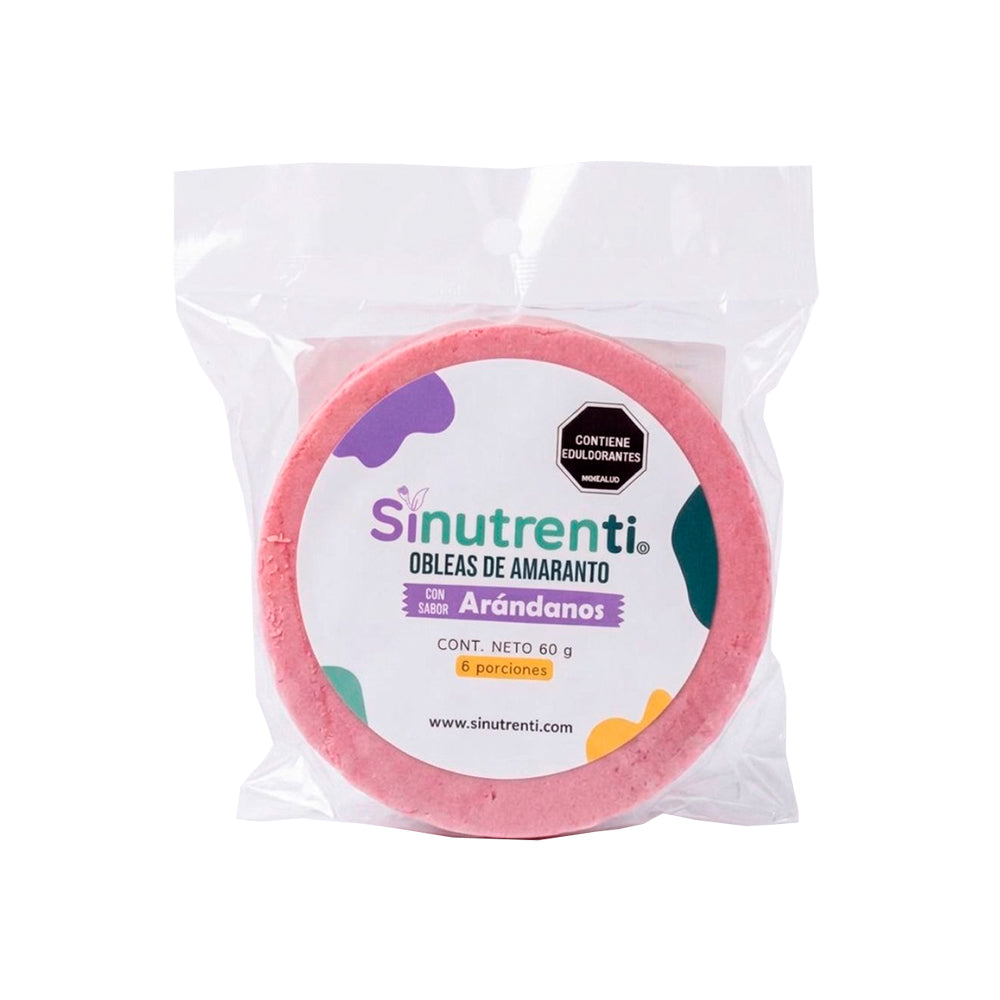 OBLEAS DE AMARANTO SINUTRENTI ARANDANOS PAQUETE 60 G