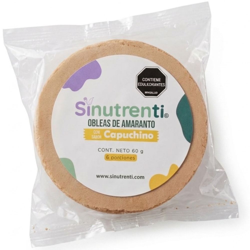OBLEAS DE AMARANTO SINUTRENTI CAPUCHINO PAQUETE 60 G