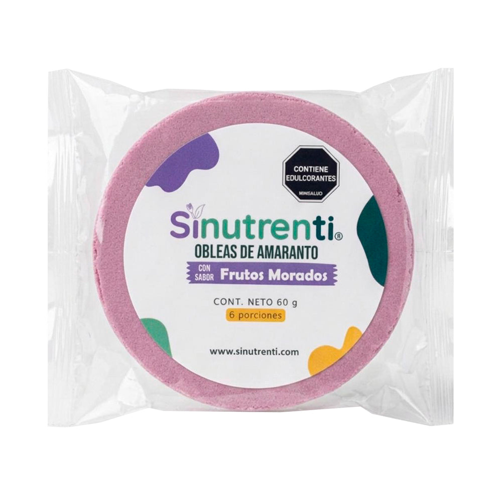 OBLEAS DE AMARANTO SINUTRENTI FRUTOS MORADOS PAQUETE 60 G