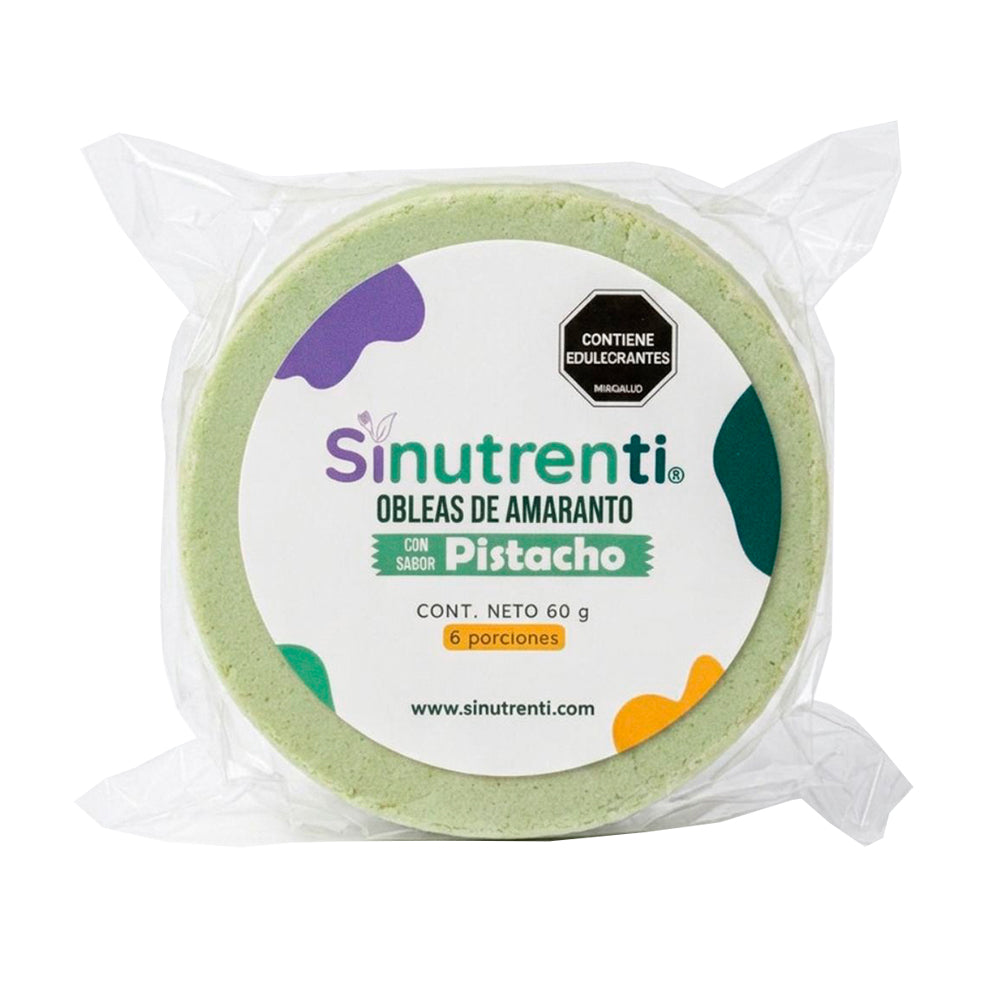 OBLEAS DE AMARANTO SINUTRENTI PISTACHO PAQUETE 60 G