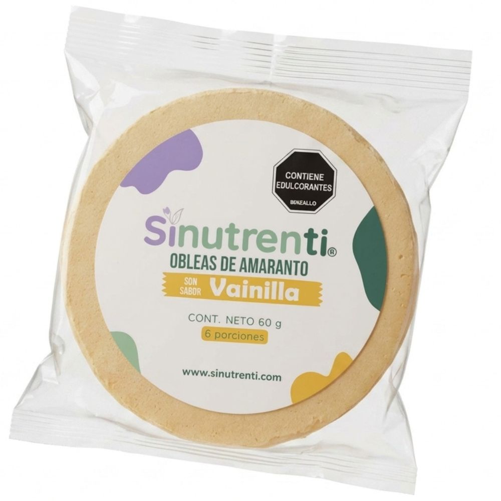 OBLEAS DE AMARANTO SINUTRENTI VAINILLA PAQUETE 60 G