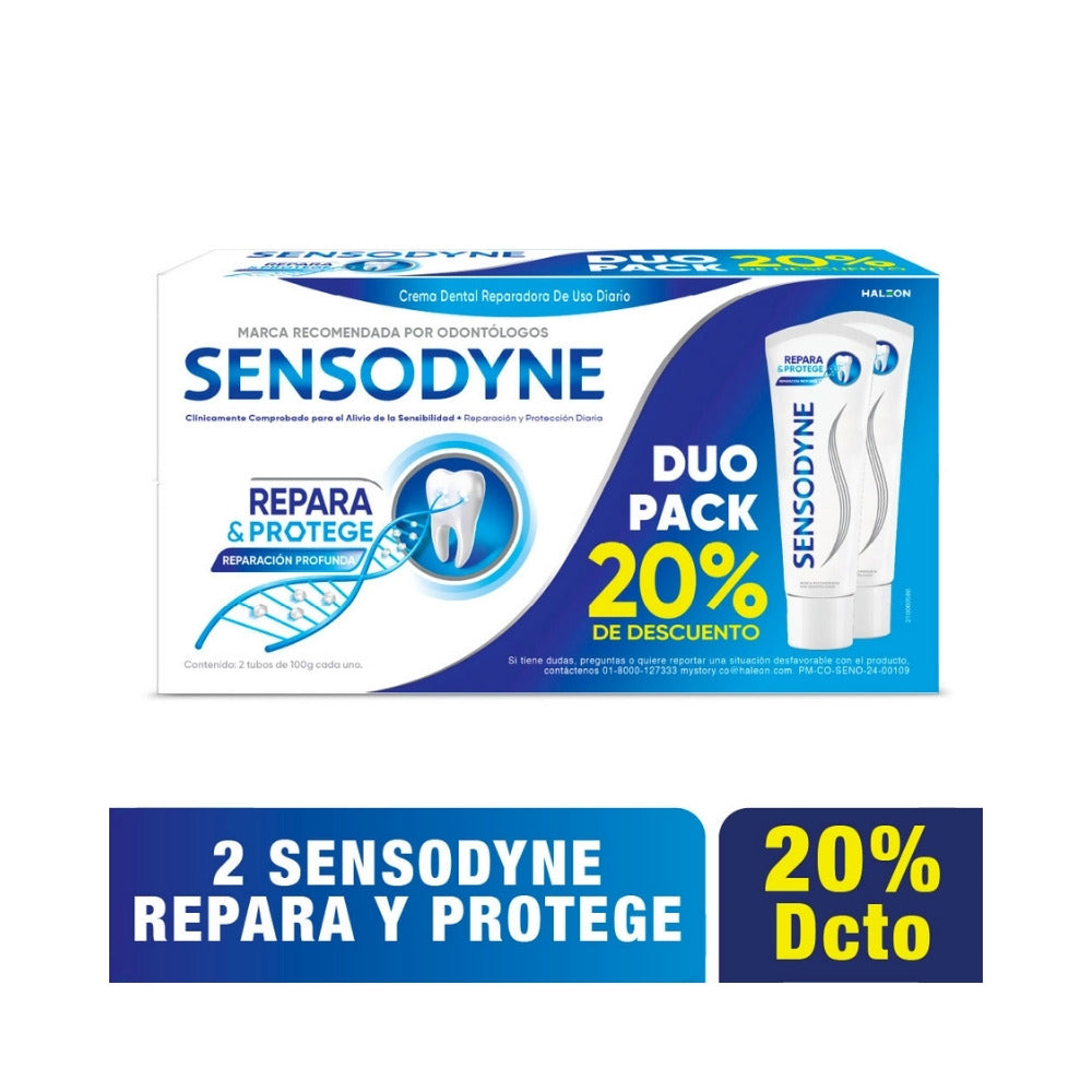 OFERTA SENSODYNE REPARA Y PROT CREMA DENTAL PREPACK X 2 UNDS