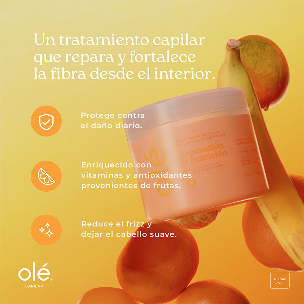 OLE TRATAMIENTO REPARADOR COCTEL DE FRUTAS POTE 300 ML