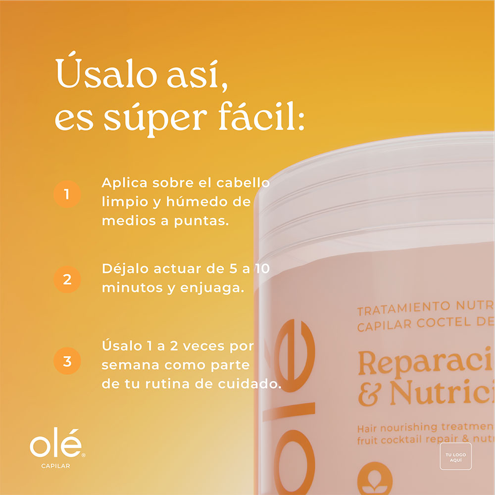OLE TRATAMIENTO REPARADOR COCTEL DE FRUTAS POTE 300 ML