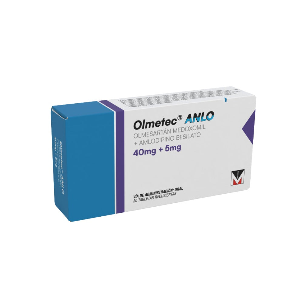 OLMETEC ANLO COMPRIMIDOS 40/5 MG CAJA X 30 UNDS